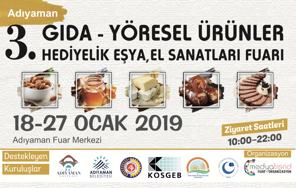 Adıyaman 3. Gıda ve Yöresel Ürünler Fuarı